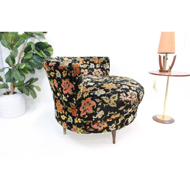 Ready to relax in this comfy mid century modern round chair? Not only the floral print is super cool but also the size of...