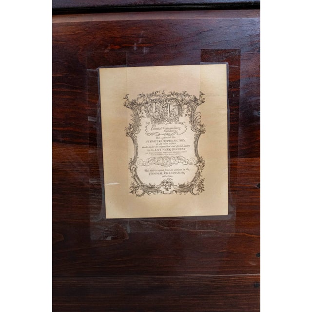 Kittinger Colonial Williamsburg Cw-183 Mahogany Bachelor Chest For Sale - Image 18 of 18