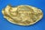 Gilded bronze casting, ashtray or wall plaque, with a soldier's face in bas-relief, signed on the edge with engraved...