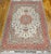 Celadon Tabriz Rug, Hand-Knotted Wool & Silk, Fine Floral Pattern, Ivory & Salmon, 7x10 For Sale - Image 8 of 17