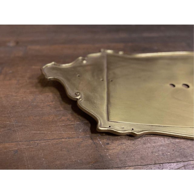 Vintage Solid Brass Colonial Style Sconce Plate Base For Sale In Pittsburgh - Image 6 of 8