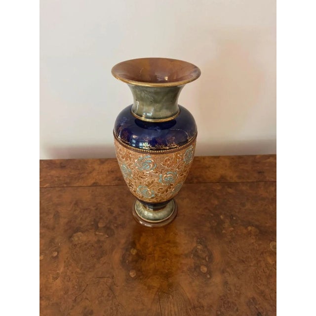 1900 - 1909 Large Antique Vase from Royal Doulton, 1900s For Sale - Image 5 of 7