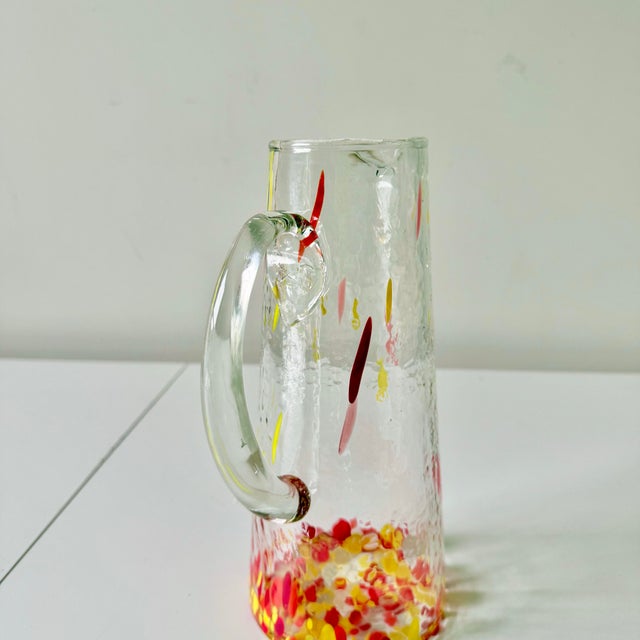 Mid-Century Modern Confetti Style Art Glass Martini Pitcher For Sale - Image 3 of 5