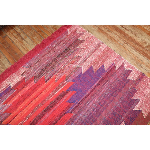 Vintage Zabihi Collection Swedish Inspired Turkish Kilim - 12' x 14'10" For Sale In New York - Image 6 of 11