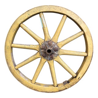 Decorative Wagon Wheel in Wood and Iron, 1890s For Sale