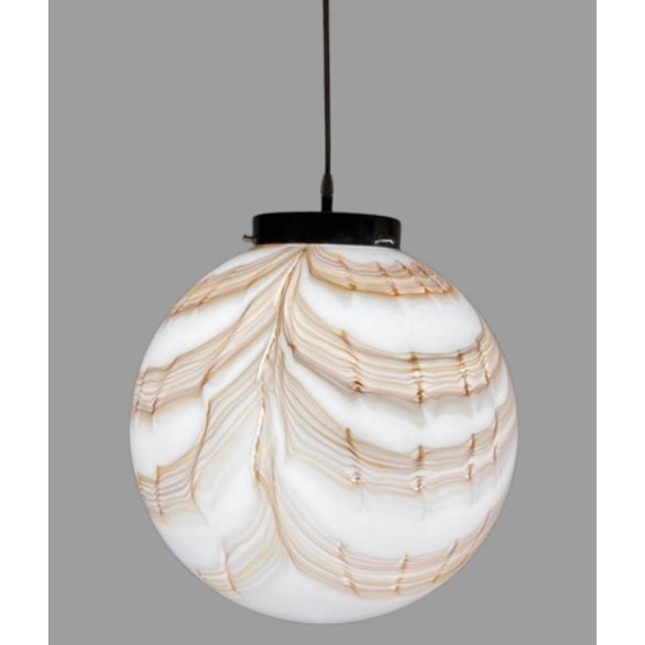 Spectacular and rare triplex Murano ball sphere. Imported from Italy. 40 cm diameter. Vintage from the 70s. Brown and...