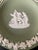 Ceramic English Wedgwood Jasperware Sage Green Jewelry Dish With Neoclassical Horse Design For Sale - Image 7 of 12