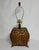 Chinoiserie Mid 20th Century Asian Chinoiserie Split Bamboo Table Lamp Brass Feet For Sale - Image 3 of 11