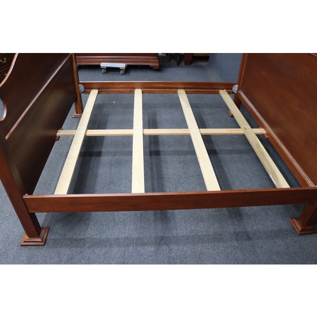 Dutch Designs Cherry Wood King Bed, Traditional Federal Style Bed Frame For Sale - Image 11 of 18