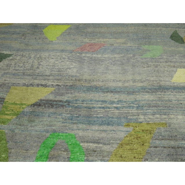 Textile Primitive Modern Turkish Rug, 9'10'' X 14'11'' For Sale - Image 7 of 11