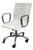 Crate & Barrel Ripple Ivory Bicast Leather Office Chair For Sale