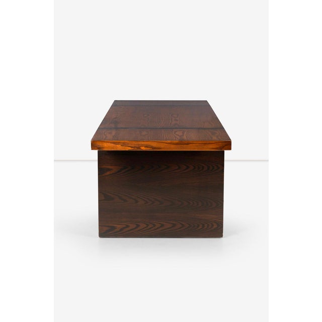 1960s 1960s Roger Lee Sprunger for Dunbar Desk in Two-Toned Oakwood For Sale - Image 5 of 10