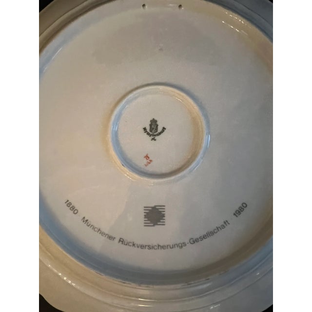 Vintage Large Nymphenburg Porcelain Charger Plate Munich Scene 1880 For Sale In Atlanta - Image 6 of 12