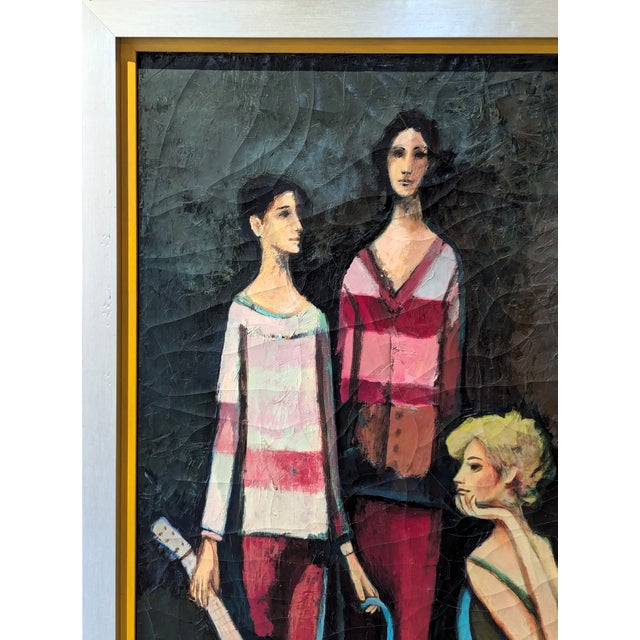 Late 20th Century David Adickes "Two Boys with Blonde and Guitar" Modern Abstract Cubist Figurative Portrait, 1980s For Sale - Image 5 of 11