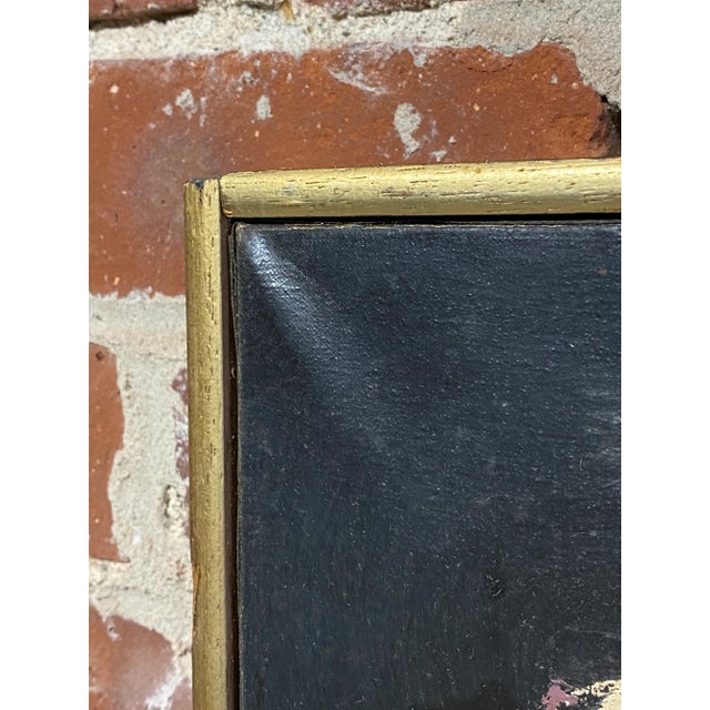 Black 1973 Italian Abstract Painting Signed Cattaneo For Sale - Image 8 of 13