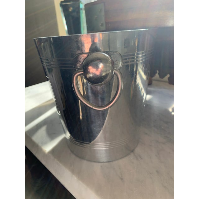 Vintage French Champagne Bucket With Ring Handles For Sale - Image 4 of 12