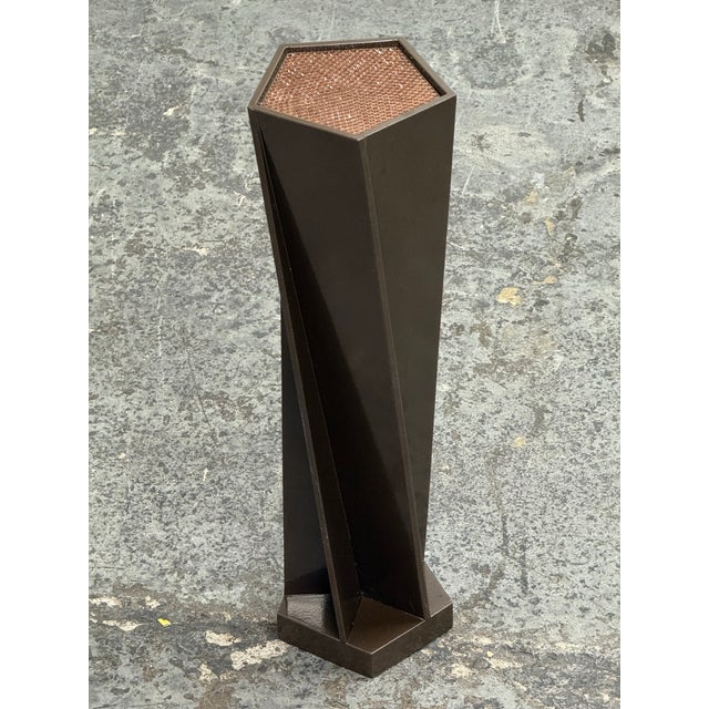 Gary Hutton Designs Facet 5 Bronze + Swarovski Crystal Pedestal For Sale - Image 4 of 12