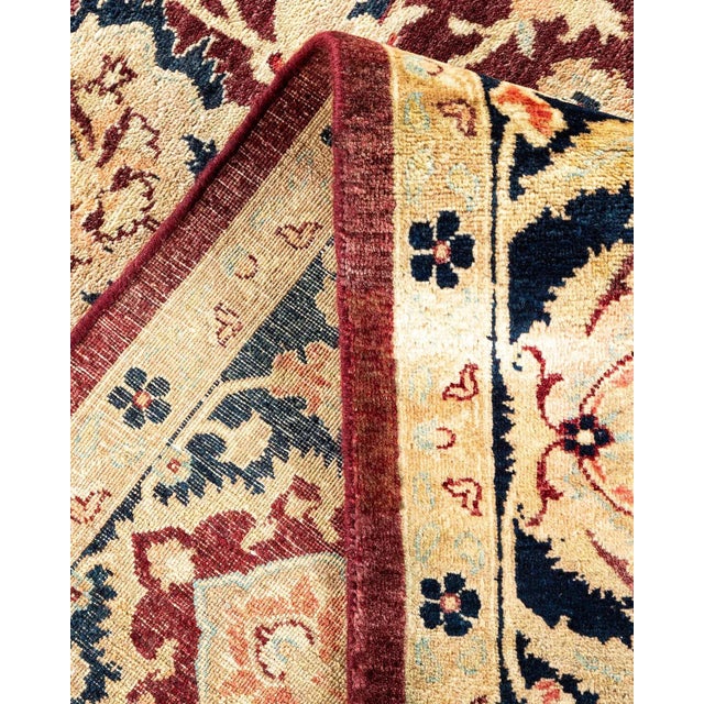 Vintage Moroccan Hand Knotted Wool Area Rug, Burgundy - 6'1" X 9'1" For Sale In New York - Image 6 of 9