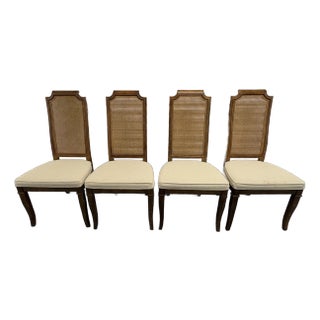 Drexel Heritage Cane Back Dining Chairs - Set of 4 For Sale