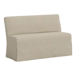 Stoffer Home x Cloth & Company Lindy Dining Banquette Slipcover in Jane Stripe Burlap