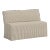 Stoffer Home x Cloth & Company Lindy Slipcover Dining Banquette in Jane Stripe Burlap For Sale