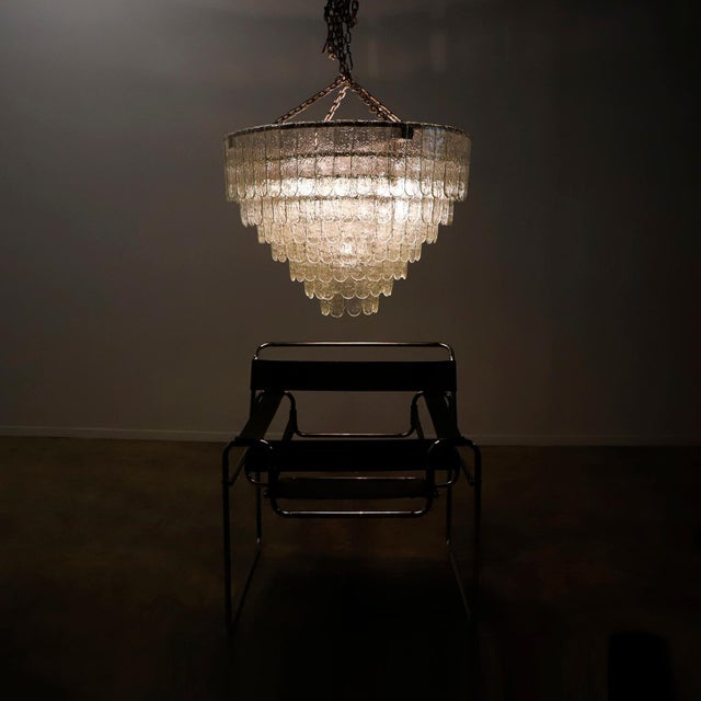 1970s 1970s Mid-Century Modern Giant Hand Blown Glass Chandelier by Feders For Sale - Image 5 of 7