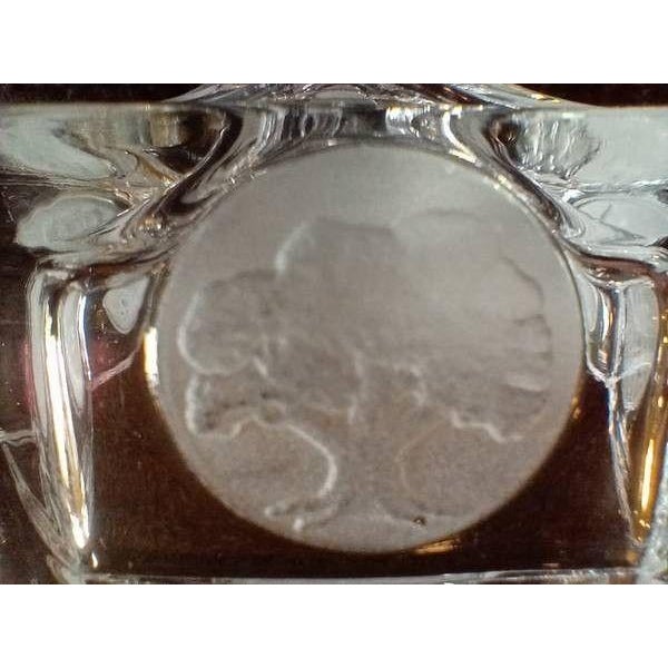 Glass Fostoria Coin Clear Glass 3‑Piece Set – 8" Vase & Candleholders Mid‑Century 50s For Sale - Image 7 of 9