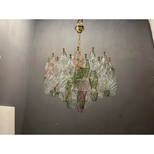 Italian Murano Glass Polygon Chandelier For Sale - Image 12 of 12