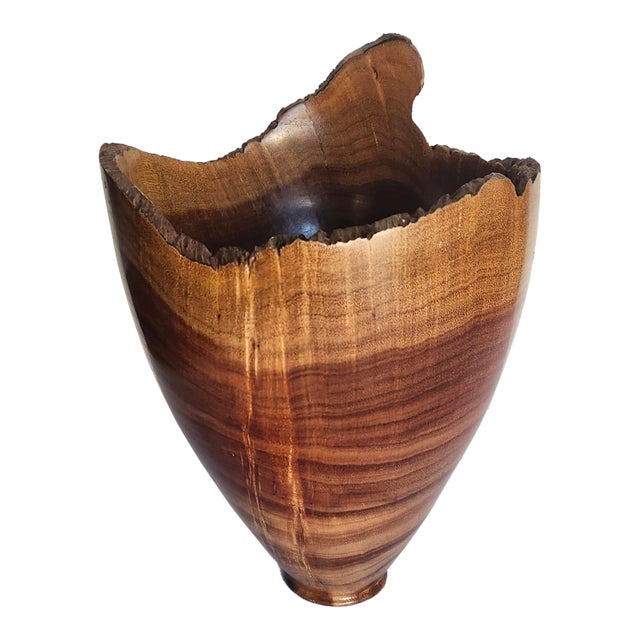 D. Richardson 2012 Signed Ornamental Hand Turned Acacia Wood Vessel For Sale