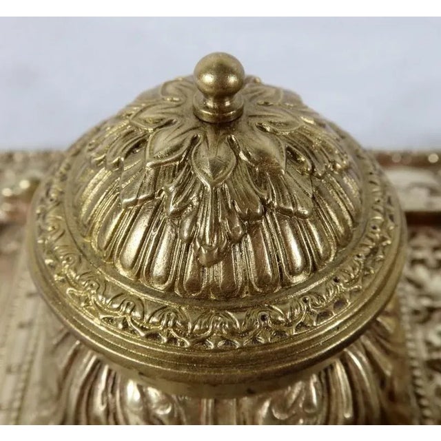 19th Century Golden Bronze Inkwell For Sale - Image 6 of 18