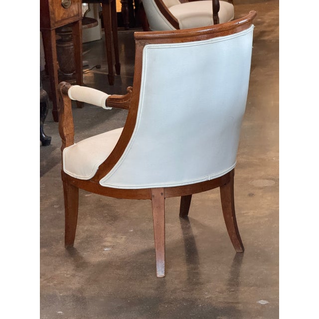 19th Century Pair of French Empire Armchairs For Sale - Image 12 of 16