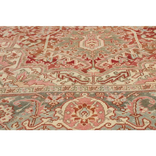 Early 20th Century Antique Persian Heriz Rug, 08'04 X 11'06 For Sale - Image 5 of 10