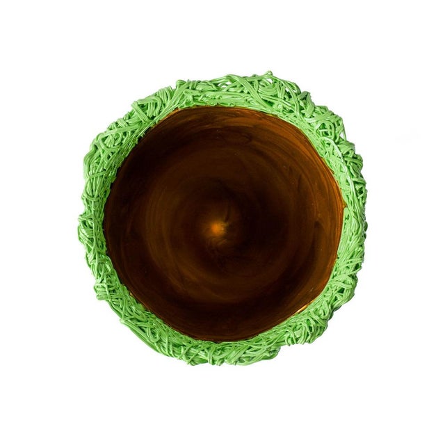 Gaetano Pesce Moss Vase in Gold by Gaetano Pesce for Fish Design For Sale - Image 4 of 9