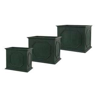 Green Wood Rectangle Platner Box (Set of 3) For Sale