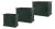 Green Wood Rectangle Platner Box (Set of 3) For Sale