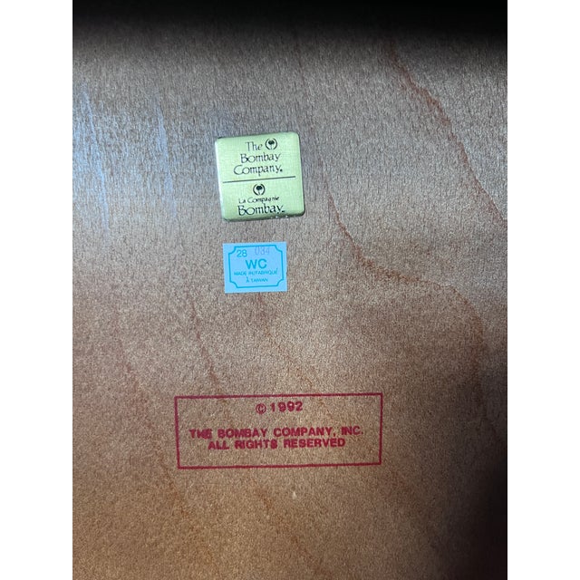 Vintage Bombay Company Mahogany Wood Butler’s Table, Folding Table/Desk For Sale - Image 12 of 12