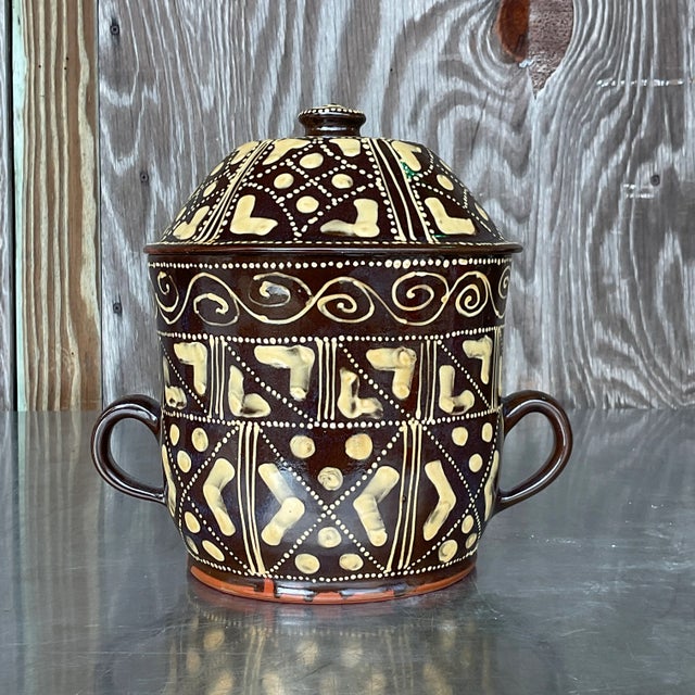 Vintage Boho Hand Painted Ceramic Chocolate Pot For Sale In West Palm - Image 6 of 6