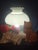 Vintage white milk glass lamp shade featuring a classic hobnail pattern and elegant ruffled edge. This substantial shade...