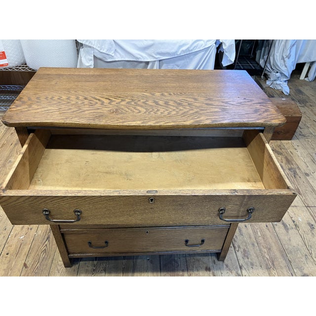 Early 1900s Solid Wood Dresser - 4 Drawers - Farmhouse Storage For Sale - Image 11 of 17