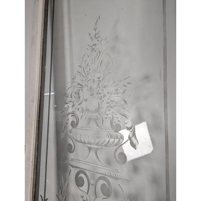 Early 20th Century Doors with Engraved Glass, Set of 4 For Sale - Image 5 of 10
