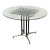 Vintage 1980's Postmodern Aluminum Glass Dining Table For Sale