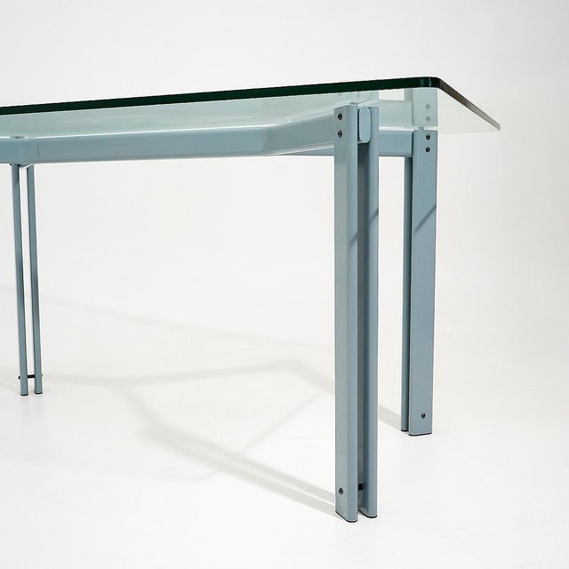 Table with Rectangular Glass Top by Bruno Brunati and Carlo Zerbaro for Cidue, 1980s For Sale - Image 11 of 14