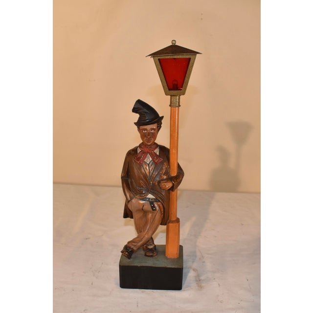 Mid-century hand carving of a whistler by Karl Griesbaum. These "whistlers" are wonderful folk carvings which, when the...