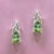 Natural Tourmaline Diamond Earrings 14k White Gold 1.57 TCW Certified For Sale In New York - Image 6 of 14