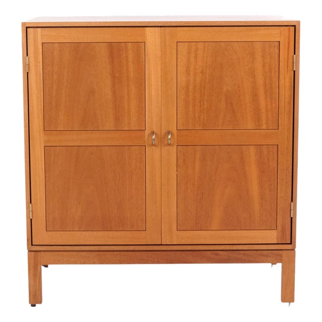 Mahogany Cabinet Module with Brass Handles by Christian Hvidt for Søborg Møbelfabrik, 1960s For Sale