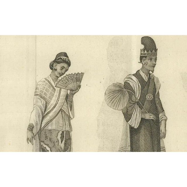 Burmese Official and Wife and Secretary in Ceremonial Dress, 1800, Paper For Sale - Image 6 of 10