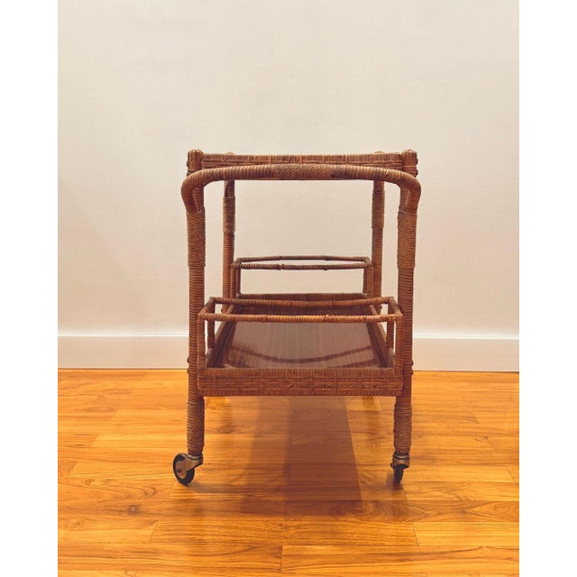 Textile Vintage Italian Serving Cart, 1950s For Sale - Image 7 of 9