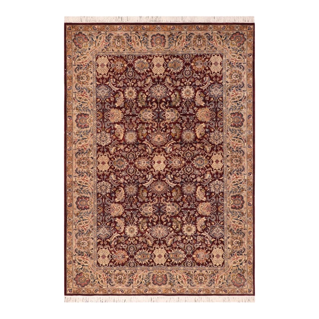 Beautiful 1990's Pak-Persian Red/Taupe Wool Rug - 6'2'' X 9'1'' For Sale