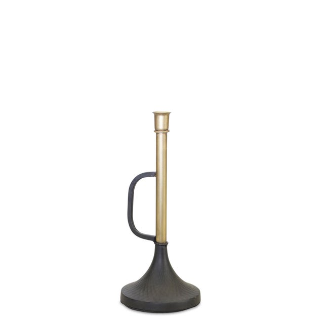 2020s Metal Trumpet Taper Candle Holder (Set of 2) For Sale - Image 5 of 5
