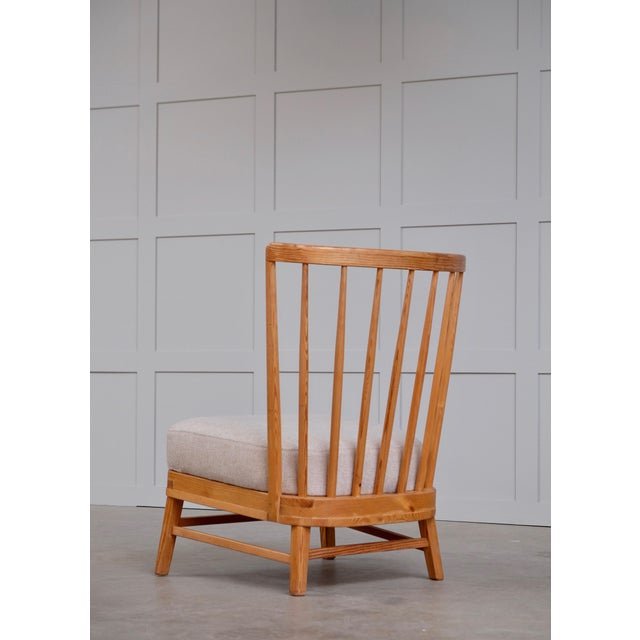 Wood Set of Scandinavian Modern Pine Lounge Chairs, 1950s For Sale - Image 7 of 14